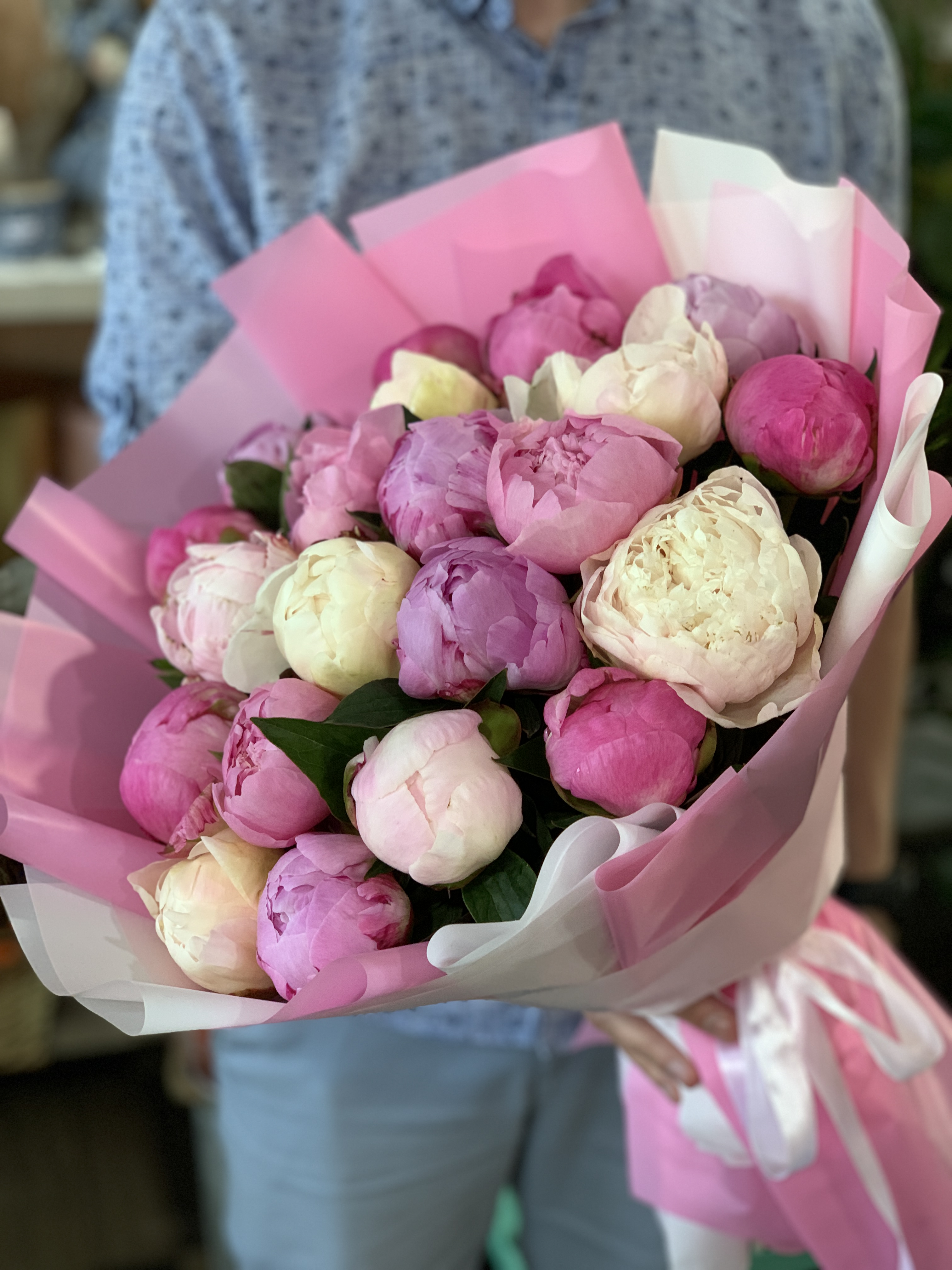 Букет мікс півонії 