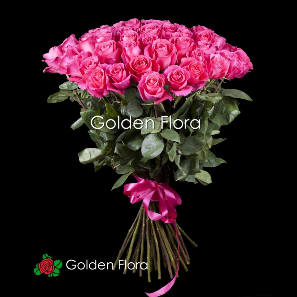 51 рожева Голандська троянда